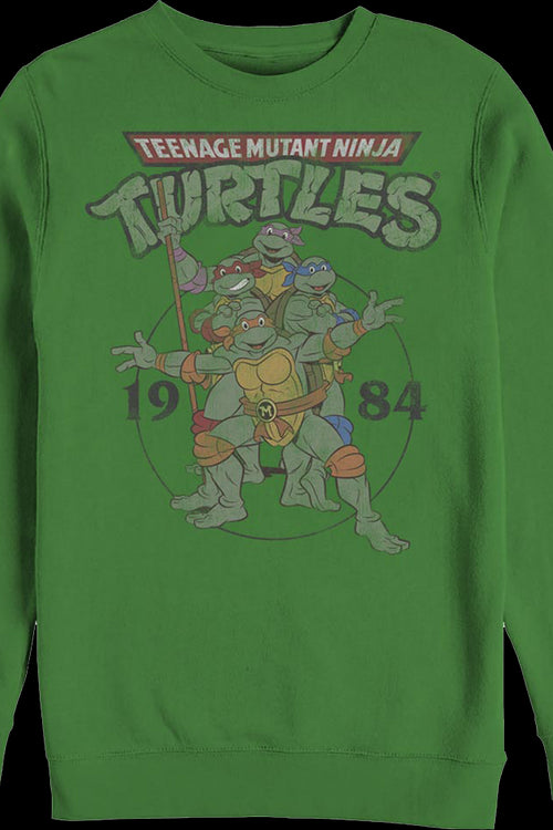 Green 1984 Teenage Mutant Ninja Turtles Sweatshirtmain product image