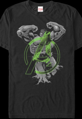 Green Avengers Logo Incredible Hulk T-Shirt