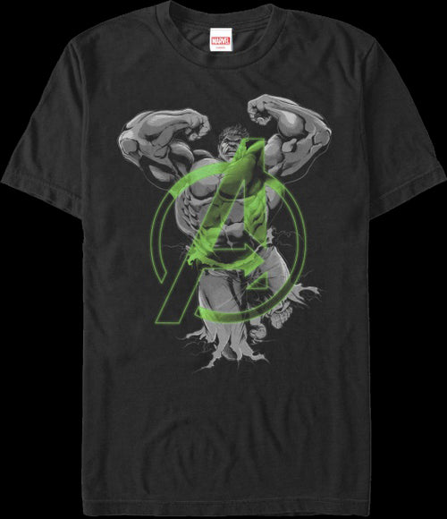 Green Avengers Logo Incredible Hulk T-Shirtmain product image