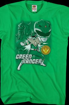 Green Ranger Mighty Morphin Power Rangers T-Shirt
