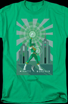 Green Ranger Poster Mighty Morphin Power Rangers T-Shirt