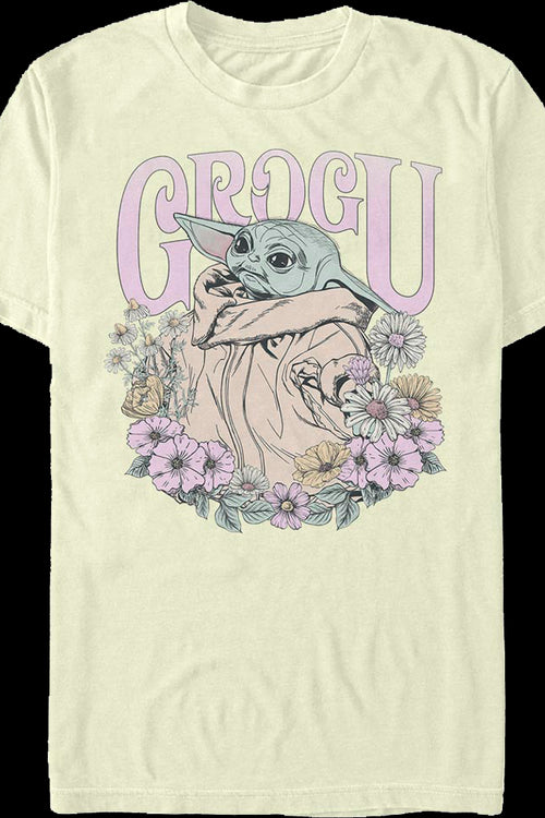 Grogu Flowers Mandalorian Star Wars T-Shirtmain product image
