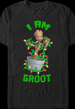 Groot Christmas Lights Marvel Comics T-Shirt
