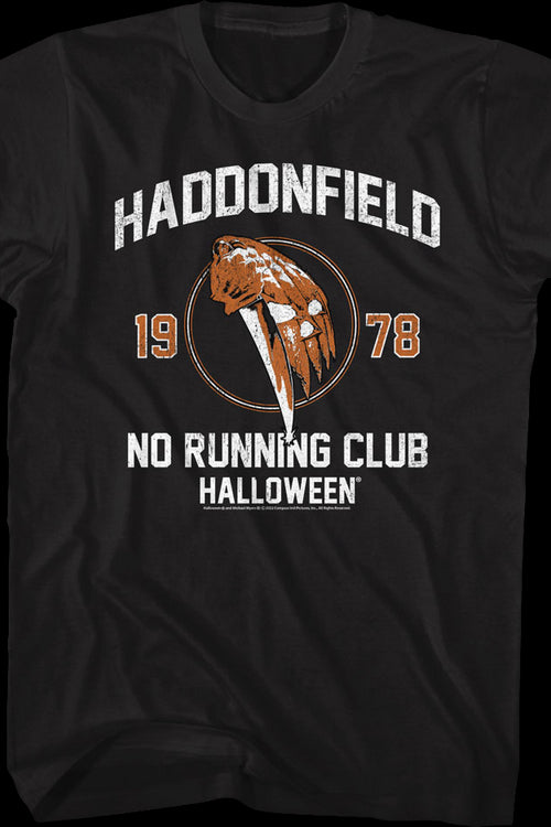Haddonfield No Running Club Halloween T-Shirtmain product image