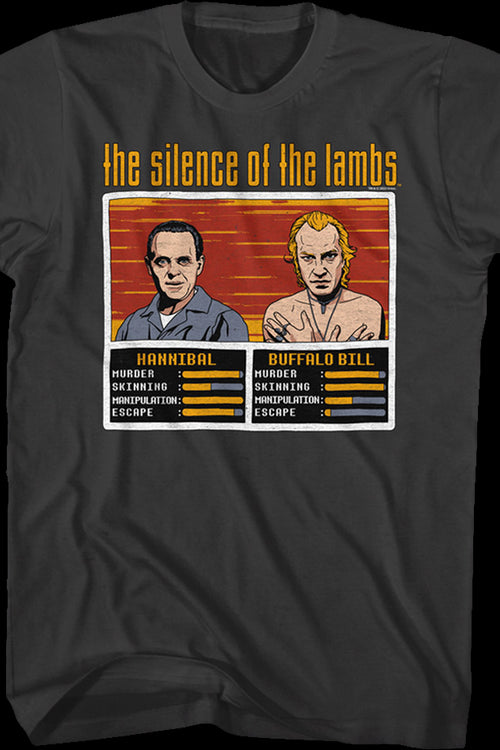 Hannibal And Buffalo Bill Video Game Silence Of The Lambs T-Shirtmain product image