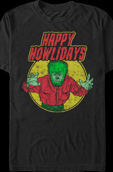 Happy Howlidays Wolf Man T-Shirt