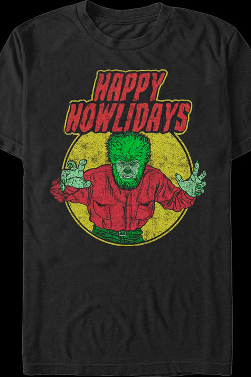 Happy Howlidays Wolf Man T-Shirtmain product image