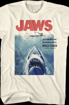Hazardous Area Beach Closed Jaws T-Shirt