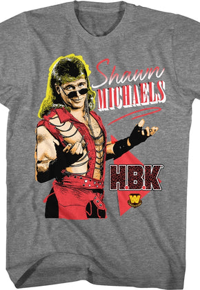 Gray HBK Shawn Michaels T-Shirt