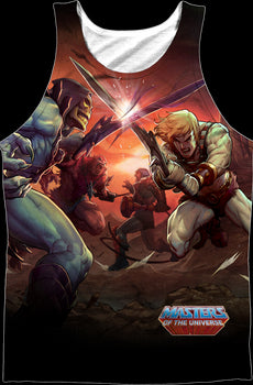 He-Man and Skeletor Battle Masters of the Universe Tank Top