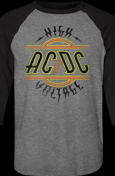 High Voltage ACDC Raglan Baseball Shirt