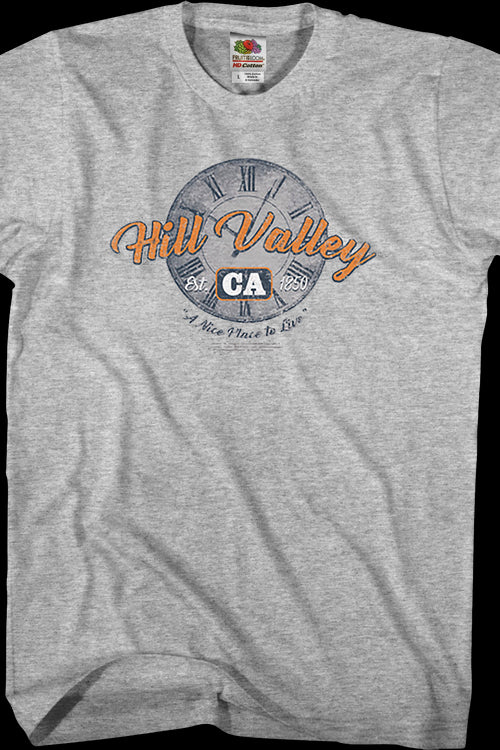 Hill Valley A Nice Place To Live Back To The Future T-Shirtmain product image