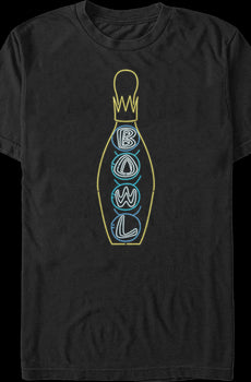 Hollywood Star Lanes Neon Bowling Pin Big Lebowski T-Shirt