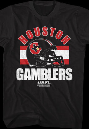 Houston Gamblers Helmet USFL T-Shirt