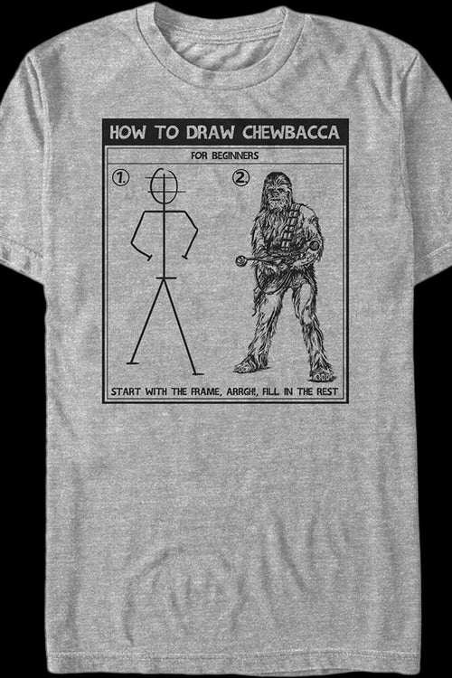 How To Draw Chewbacca Star Wars T-Shirtmain product image