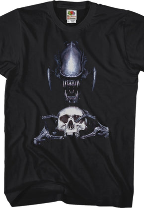 Human Skull Alien T-Shirt