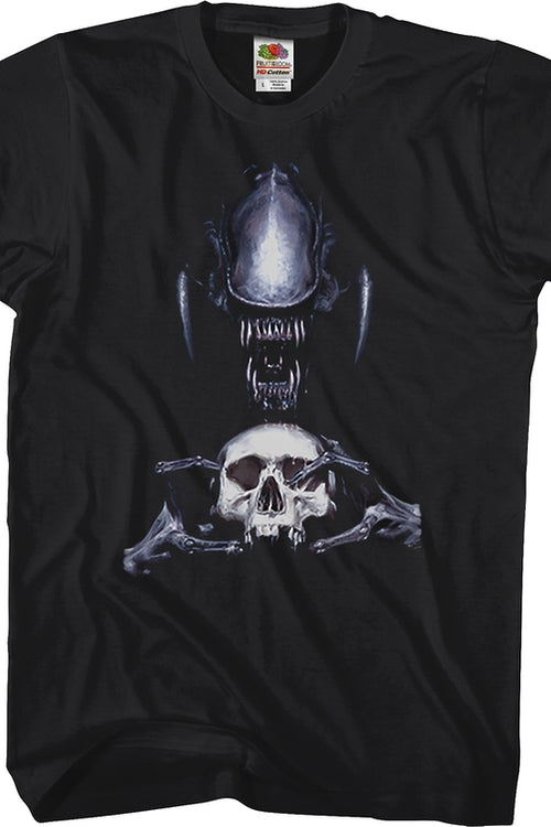 Human Skull Alien T-Shirtmain product image