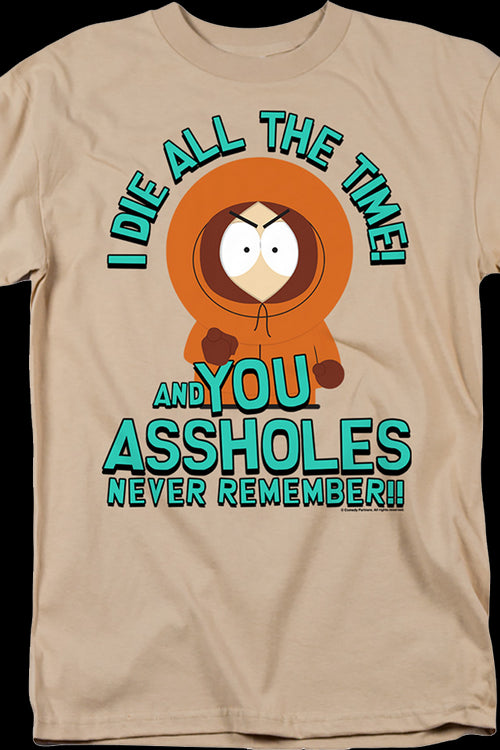I Die All The Time South Park T-Shirtmain product image