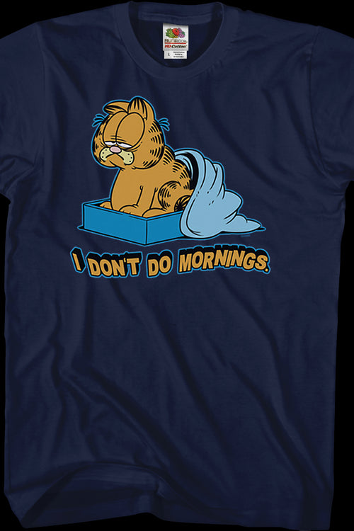 I Don't Do Mornings Garfield T-Shirtmain product image