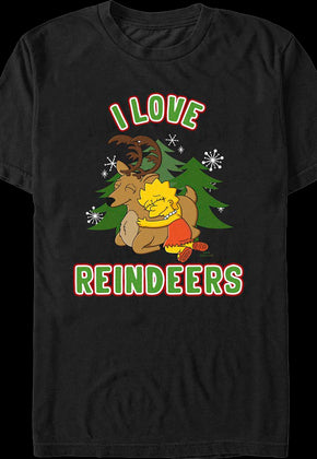 I Love Reindeers Simpsons T-Shirt