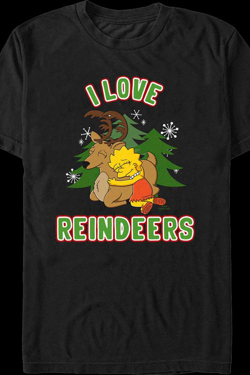 I Love Reindeers Simpsons T-Shirtmain product image