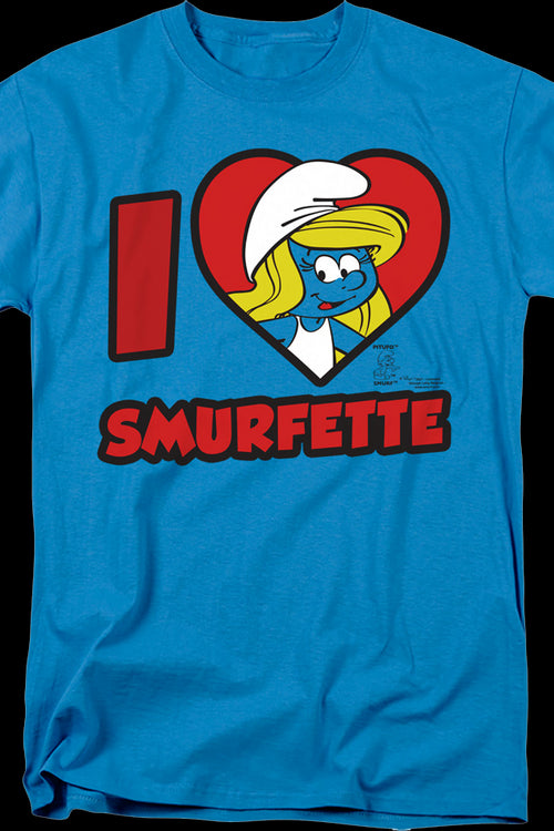 I Love Smurfette Smurfs T-Shirtmain product image