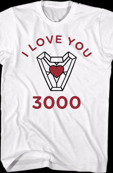 I Love You 3000 Iron Man Heart Marvel Comics T-Shirt