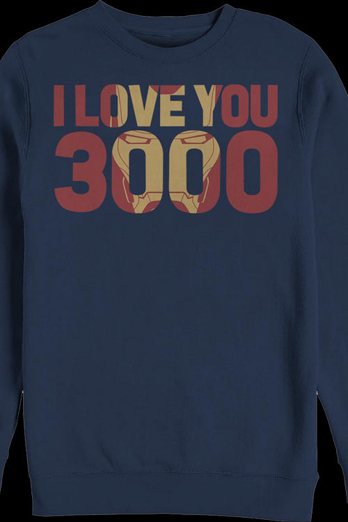 I Love You 3000 Iron Man Marvel Comics Sweatshirtmain product image
