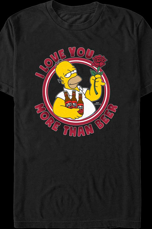I Love You More Than Beer Simpsons T-Shirtmain product image
