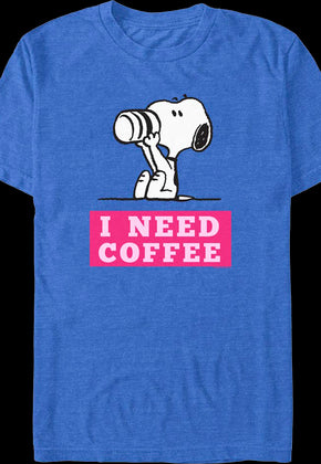 I Need Coffee Peanuts T-Shirt