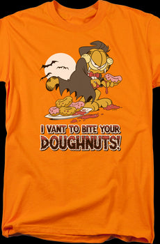I Vant To Bite Your Doughnuts Garfield T-Shirt
