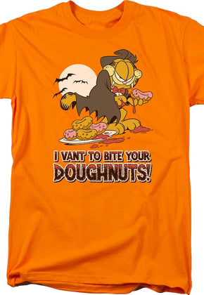 I Vant To Bite Your Doughnuts Garfield T-Shirt