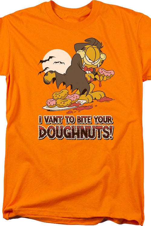 I Vant To Bite Your Doughnuts Garfield T-Shirtmain product image