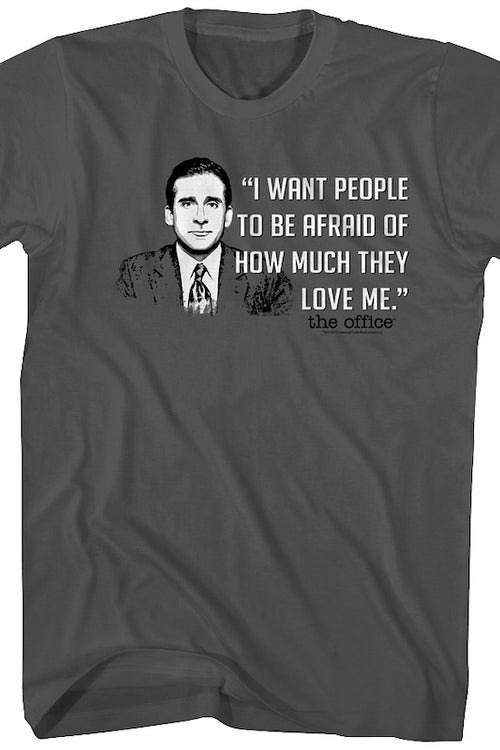 I Want People To Be Afraid The Office T-Shirtmain product image