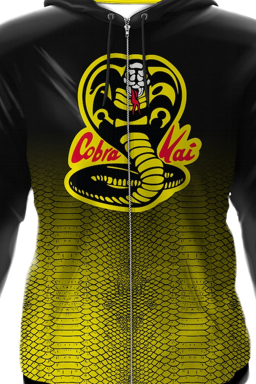 Icon Fade Activewear Karate Kid Premium Zippered Hooded Jacket - Cobra Kai Hoodiemain product image