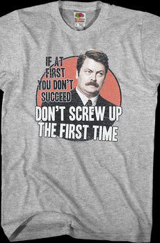 If At First You Don't Succeed Parks and Recreation T-Shirt