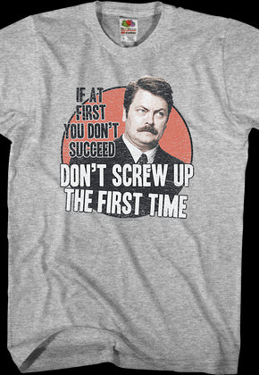 If At First You Don't Succeed Parks and Recreation T-Shirt