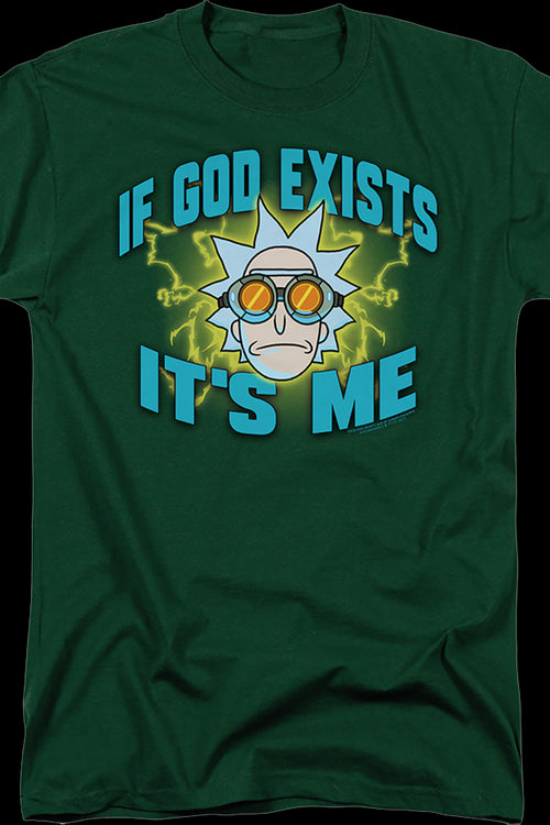 If God Exists It's Me Rick And Morty T-Shirtmain product image