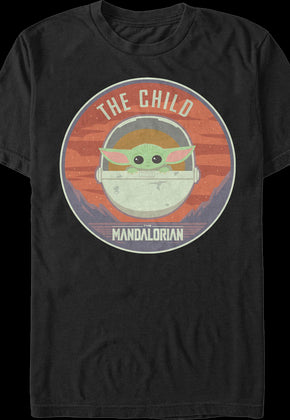 Illustrated Child Star Wars The Mandalorian T-Shirt