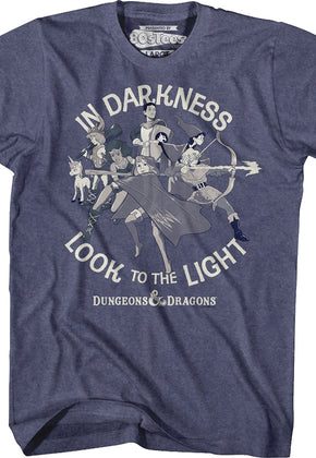 Vintage Blue In Darkness Look to the Light Dungeons & Dragons T-Shirt