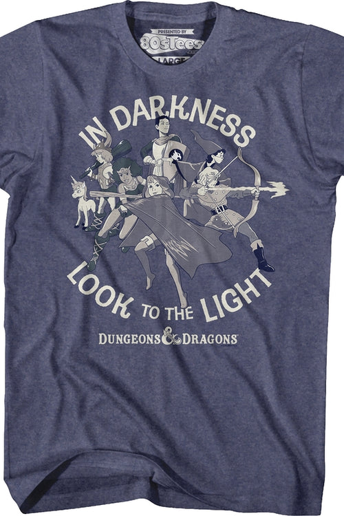 Vintage Blue In Darkness Look to the Light Dungeons & Dragons T-Shirtmain product image