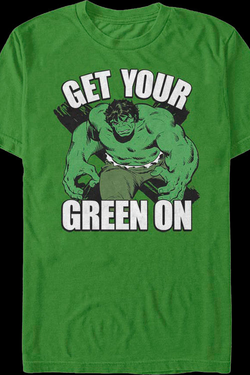 Incredible Hulk Get Your Green On Marvel Comics T-Shirtmain product image