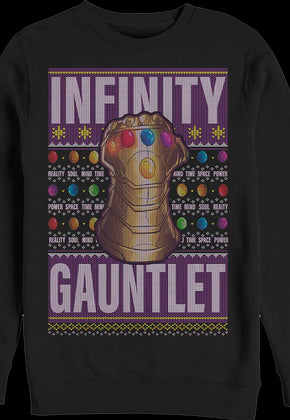 Infinity Gauntlet Faux Ugly Sweater Marvel Comics Christmas Sweatshirt