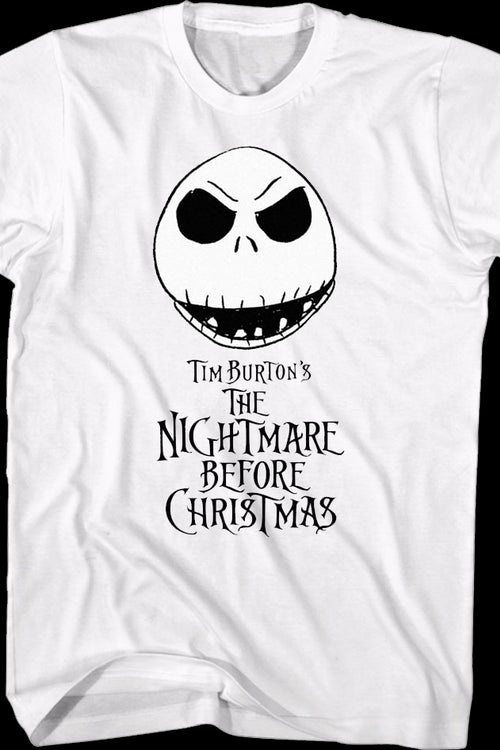 Jack Skellington Head Nightmare Before Christmas T-Shirtmain product image
