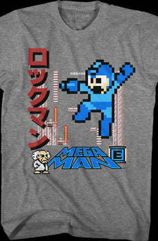 Japanese Collage Mega Man T-Shirt