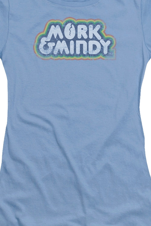 Ladies Mork and Mindy Distressed Logo Shirtmain product image