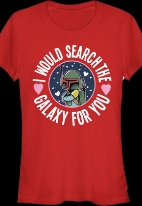 Ladies Boba Fett Search The Galaxy For You Star Wars Shirt