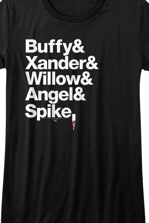 Womens Character Names Buffy The Vampire Slayer Shirtmain product image