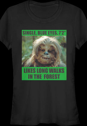 Ladies Chewbacca Personal Ad Star Wars Shirt