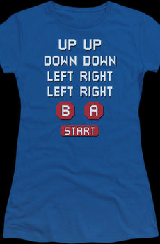 Ladies Contra Cheat Code 30 Lives Shirt